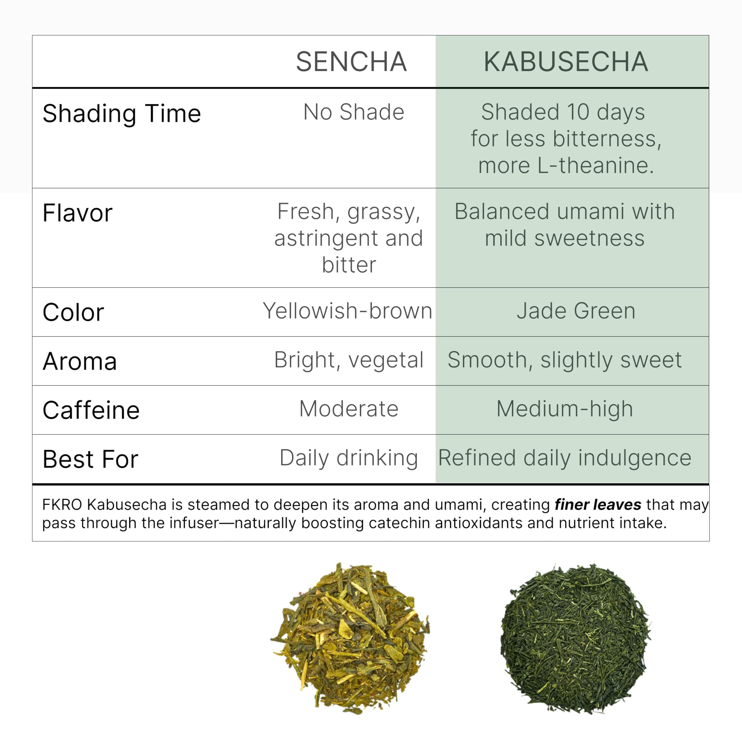 FKRO Organic Kabusecha | Premium Sencha | Japanese Shade-Grown Green Tea | First Harvest Saemidori Cultivar | Hand-Picked, Shaded for 10 Days | Umami Sweet Loose Leaf Green Tea | Freshly Flown from Japan Monthly (100g/3.5oz Pouch)