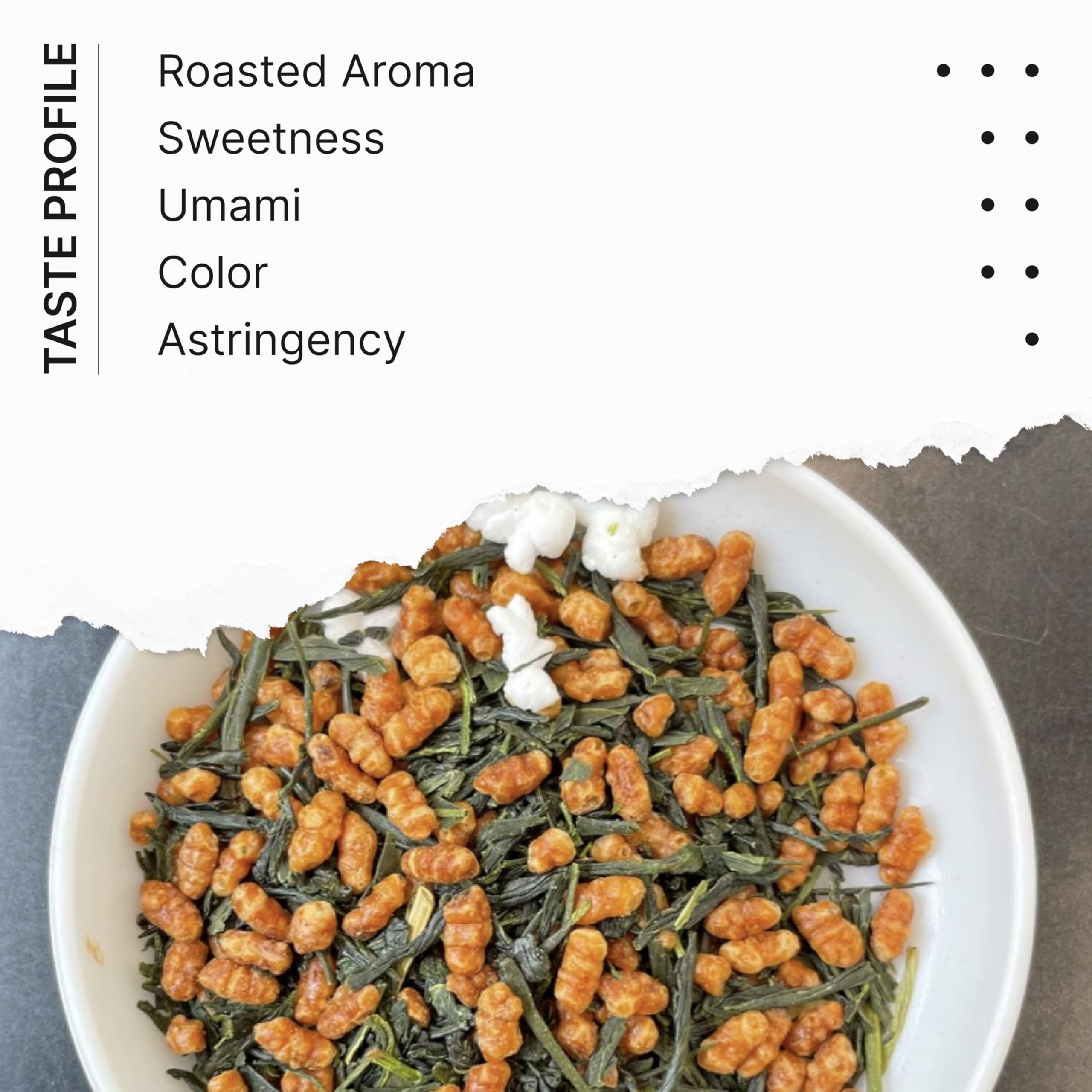 FKRO Organic Genmaicha | Japanese Roasted Rice Green Tea | Loose Leaf Premium Sencha Blend with Roasted Rice | Low Caffeine | Freshly Flown from Japan Monthly (100g/3.5oz Pouch)