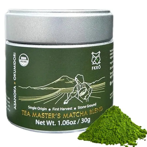 Organic Tea Master's Matcha 30g FKRŌ — Asanoka and Okumidori blend from Nishi family farm Kagoshima Japan